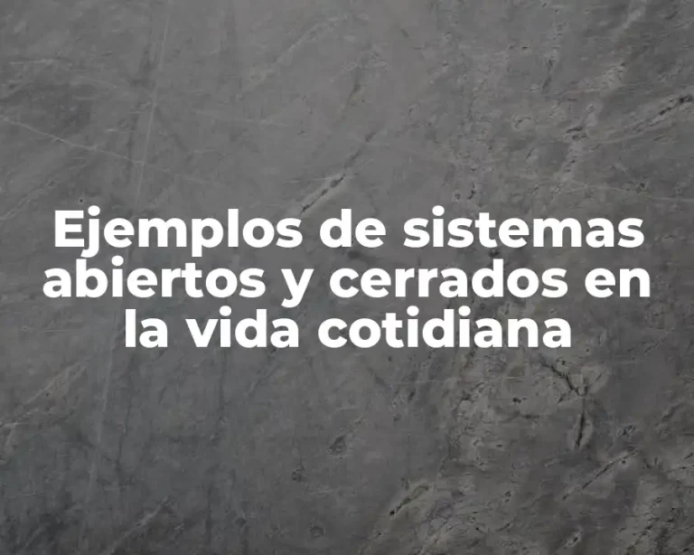 Ejemplos de sistemas abiertos y cerrados en la vida cotidiana