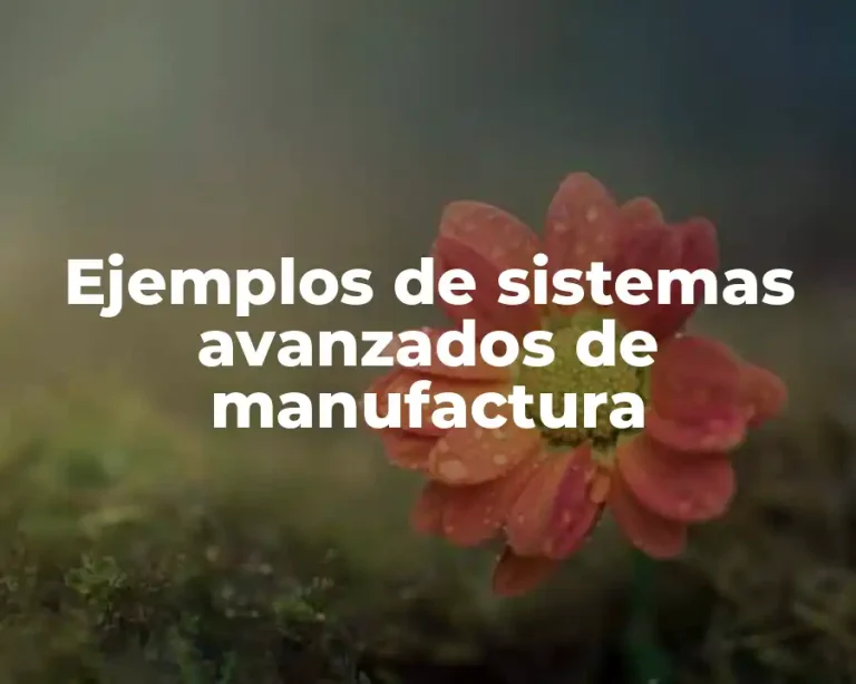 Ejemplos de sistemas avanzados de manufactura