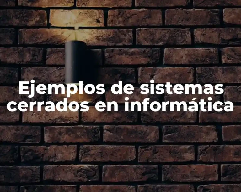 Ejemplos de sistemas cerrados en informática
