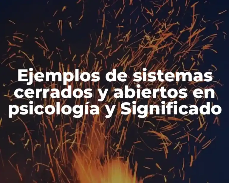 Ejemplos de sistemas cerrados y abiertos en psicología y Significado