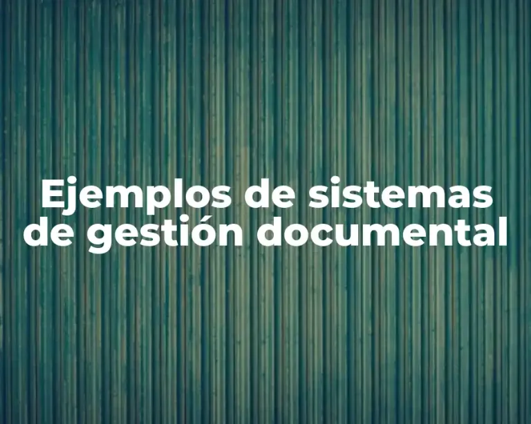 Ejemplos de sistemas de gestión documental