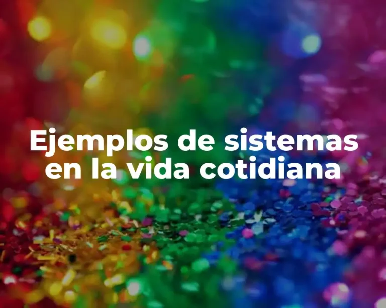 Ejemplos de sistemas en la vida cotidiana