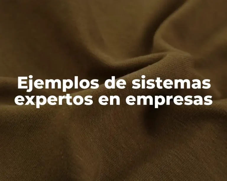Ejemplos de sistemas expertos en empresas
