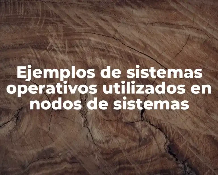 Ejemplos de sistemas operativos utilizados en nodos de sistemas