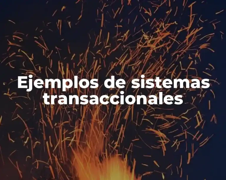 Ejemplos de sistemas transaccionales