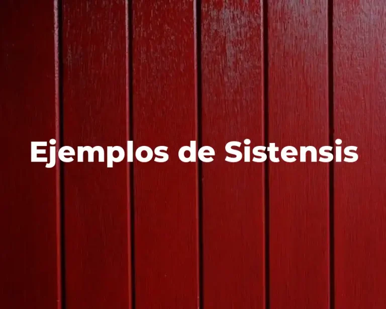 Ejemplos de Sistensis
