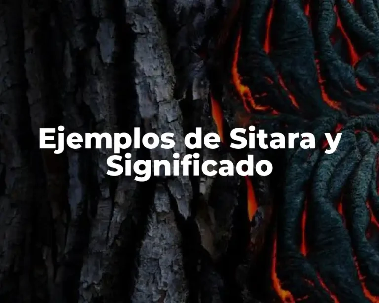 Ejemplos de Sitara y Significado