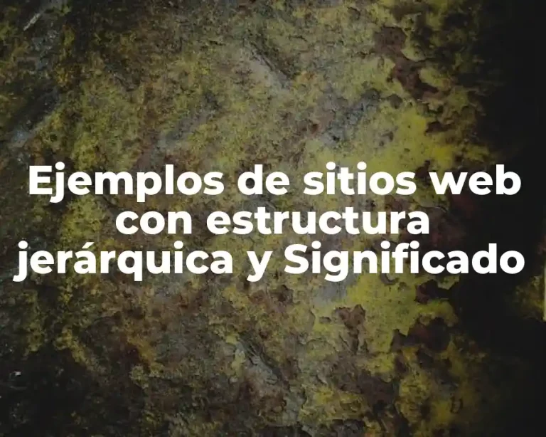 Ejemplos de sitios web con estructura jerárquica y Significado