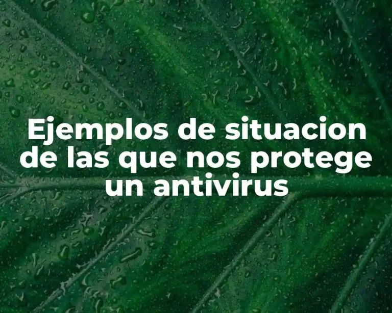 Ejemplos de situacion de las que nos protege un antivirus