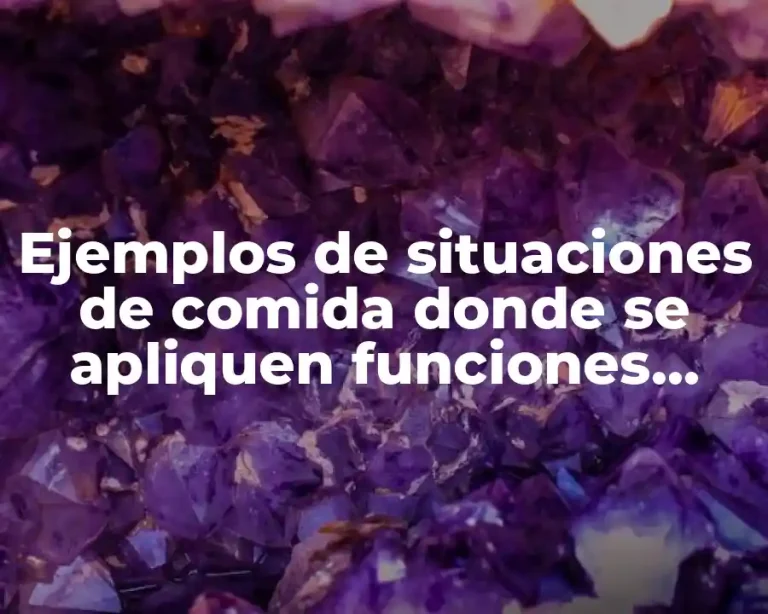 Ejemplos de situaciones de comida donde se apliquen funciones lineales