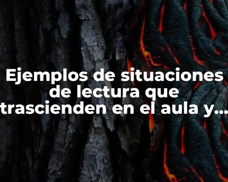 Ejemplos de situaciones de lectura que trascienden en el aula y Significado