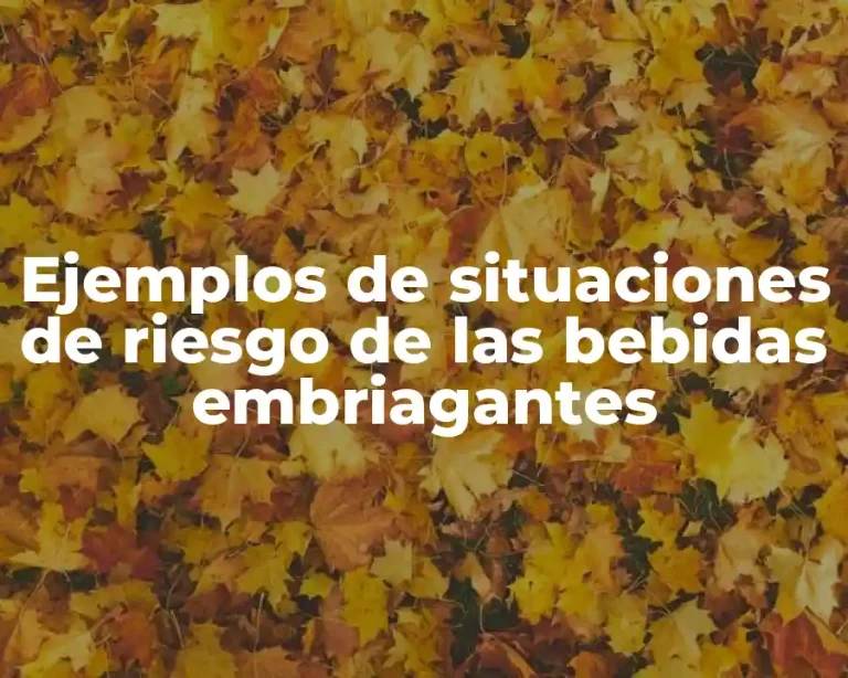 Ejemplos de situaciones de riesgo de las bebidas embriagantes