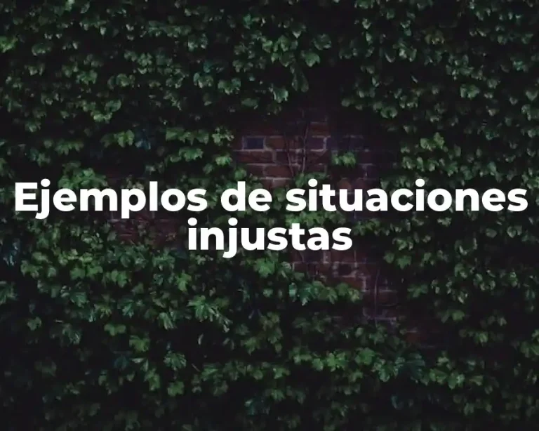 Ejemplos de situaciones injustas
