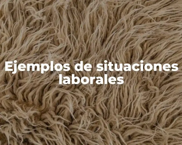 Ejemplos de situaciones laborales