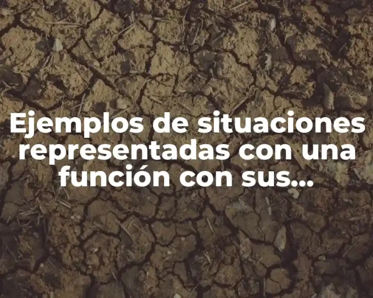 Ejemplos de situaciones representadas con una función con sus elementos