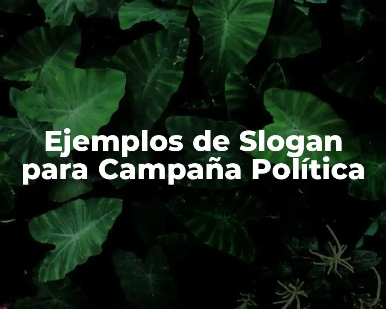 Ejemplos de Slogan para Campaña Política
