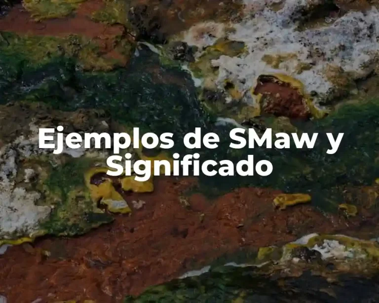 Ejemplos de SMaw y Significado