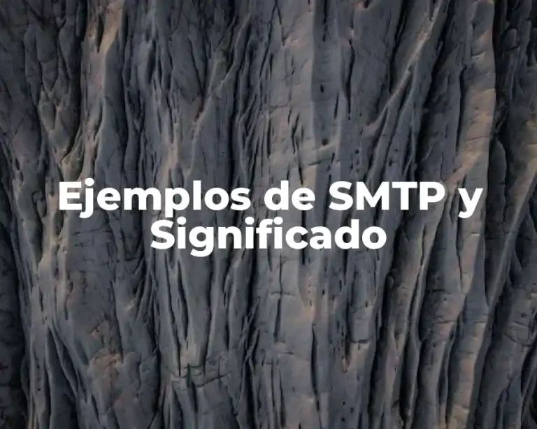 Ejemplos de SMTP y Significado