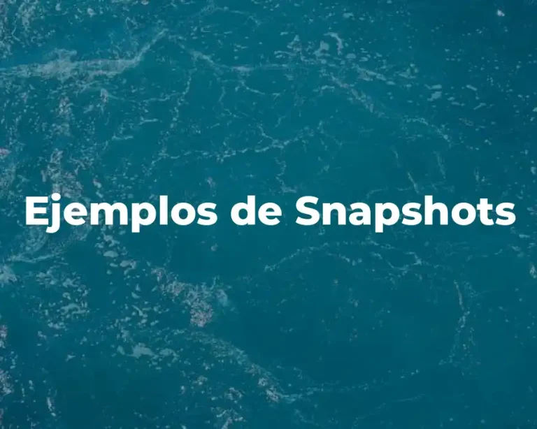 Ejemplos de Snapshots