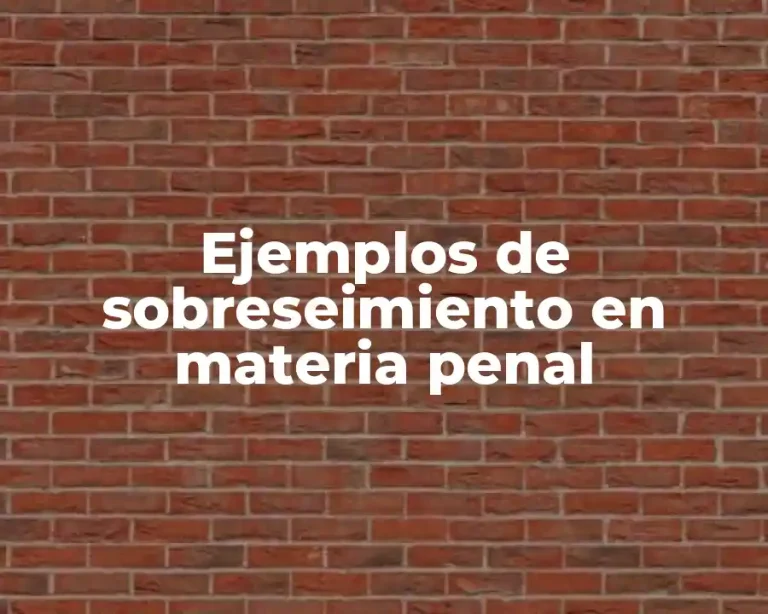 Ejemplos de sobreseimiento en materia penal