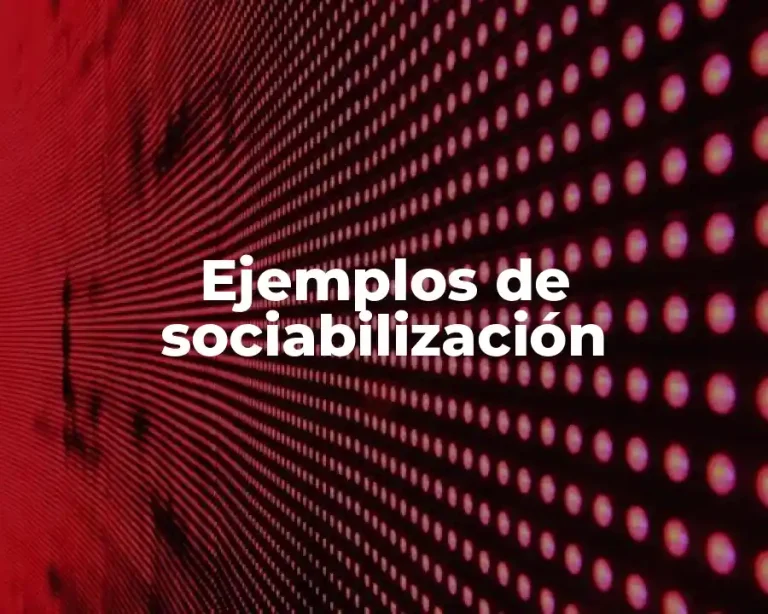 Ejemplos de sociabilización