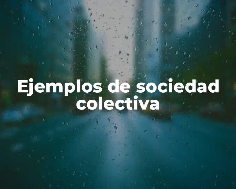 Ejemplos de sociedad colectiva