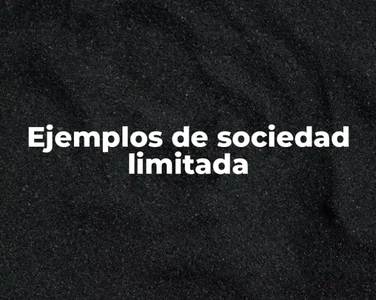 Ejemplos de sociedad limitada