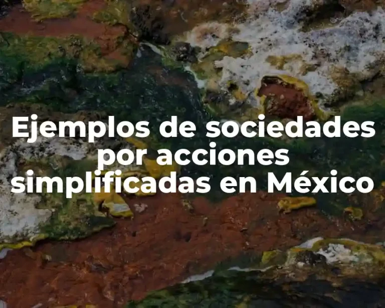 Ejemplos de sociedades por acciones simplificadas en México