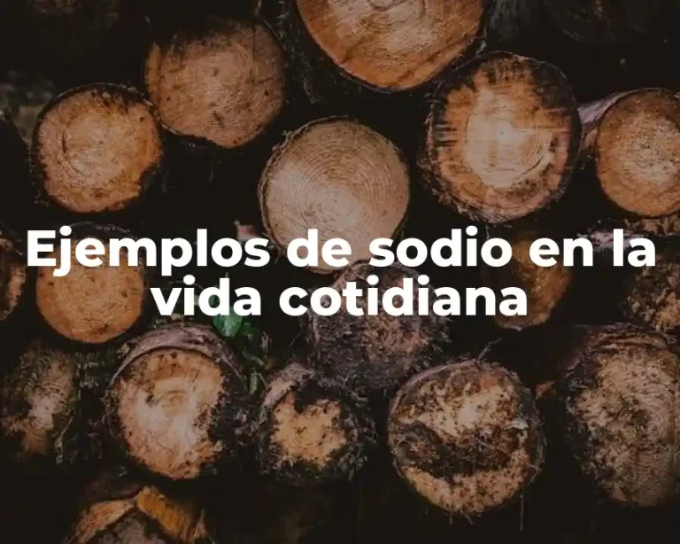 Ejemplos de sodio en la vida cotidiana