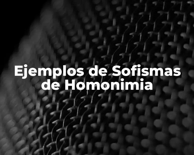 Ejemplos de Sofismas de Homonimia