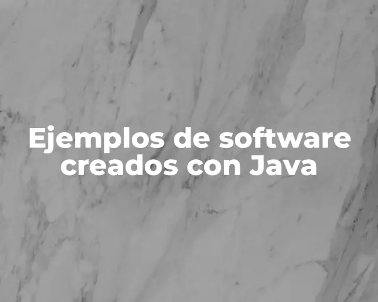 Ejemplos de software creados con Java