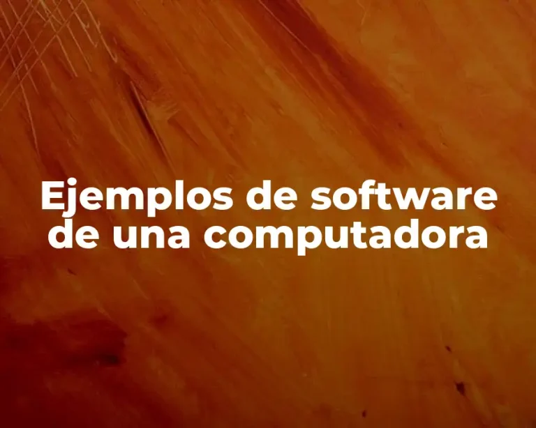 Ejemplos de software de una computadora