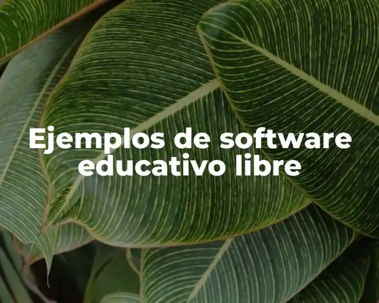 Ejemplos de software educativo libre