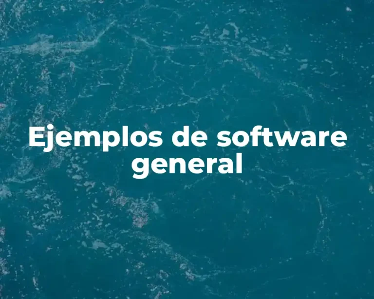 Ejemplos de software general