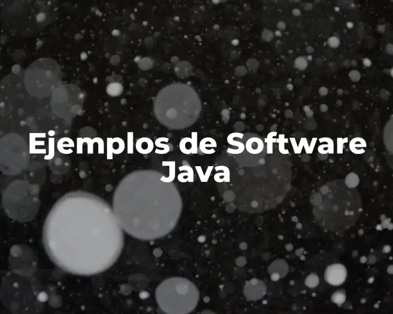 Ejemplos de Software Java