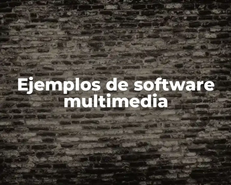 Ejemplos de software multimedia
