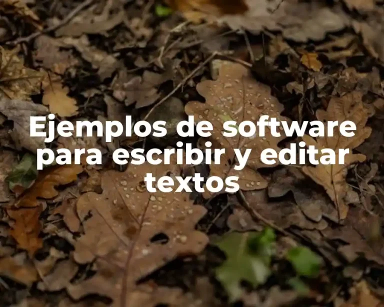 Ejemplos de software para escribir y editar textos