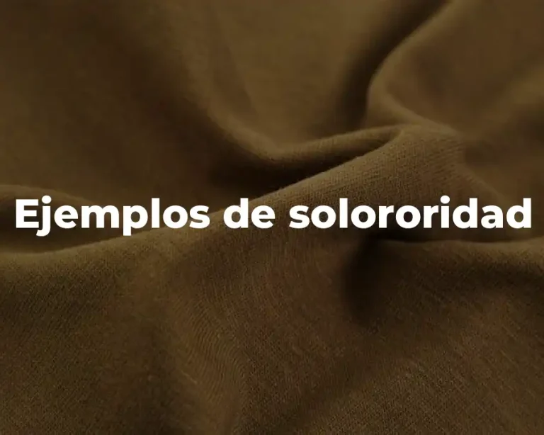Ejemplos de solororidad