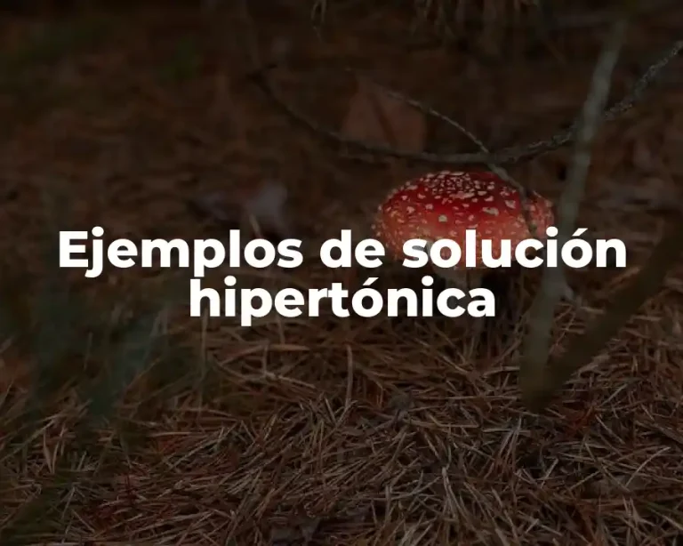 Ejemplos de solución hipertónica