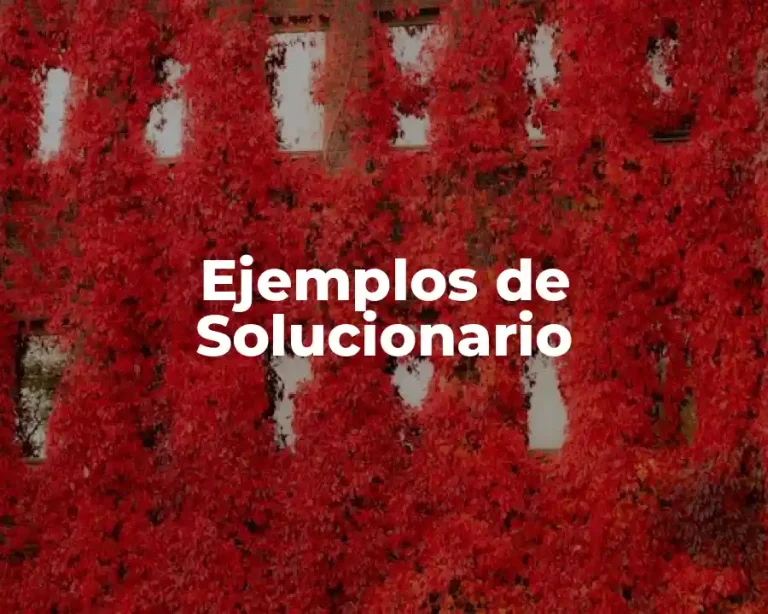 Ejemplos de Solucionario