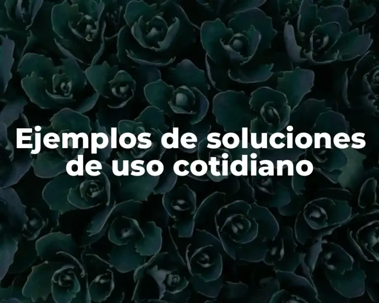 Ejemplos de soluciones de uso cotidiano
