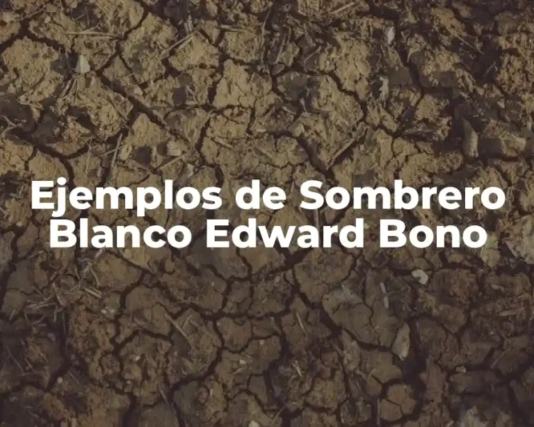 Ejemplos de Sombrero Blanco Edward Bono