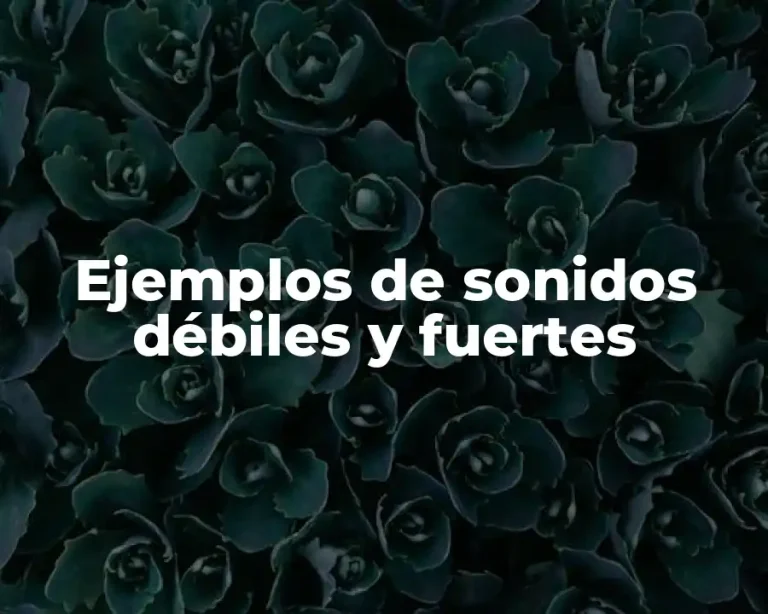Ejemplos de sonidos débiles y fuertes