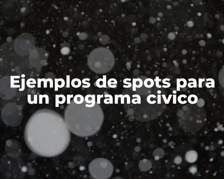 Ejemplos de spots para un programa civico