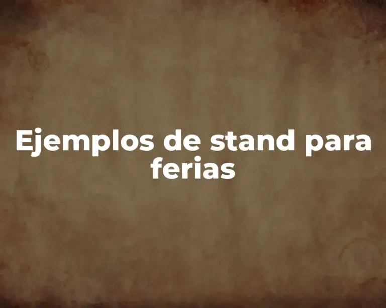 Ejemplos de stand para ferias