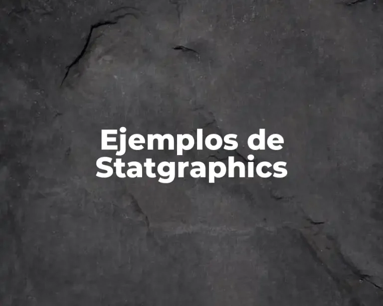 Ejemplos de Statgraphics