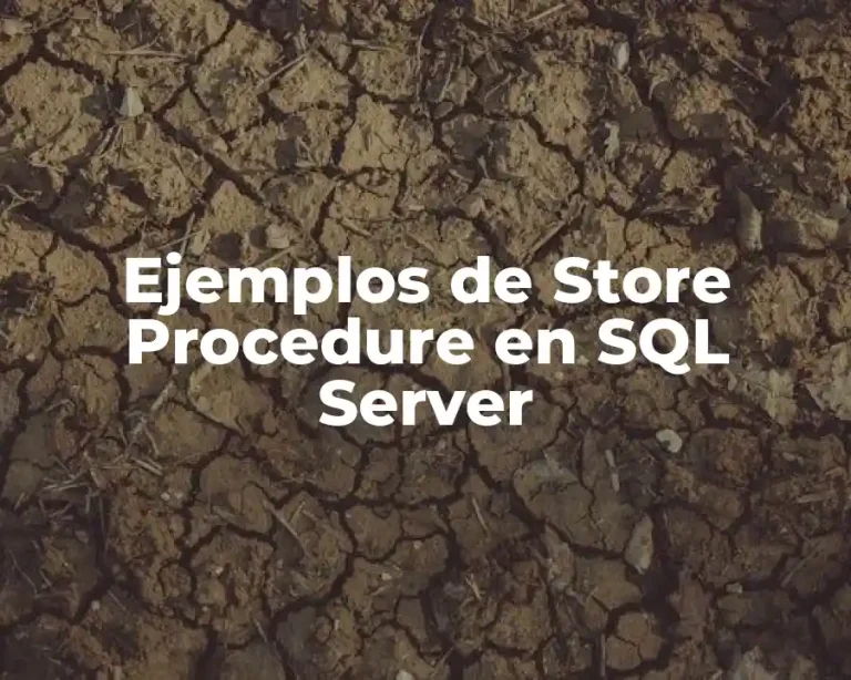 Ejemplos de Store Procedure en SQL Server