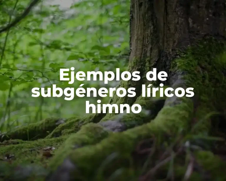 Ejemplos de subgéneros líricos himno