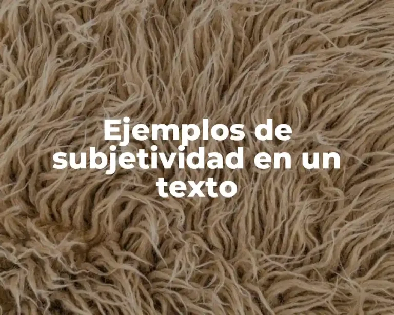 Ejemplos de subjetividad en un texto