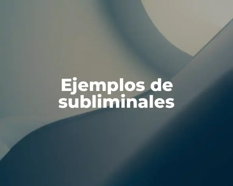 Ejemplos de subliminales